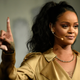 Rihanna on stage during her Fenty Beauty talk in collaboration with Sephora on September 29, 2018 in Dubai, United Arab Emirates.